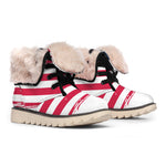 Grunge Flag Of USA Print Winter Boots