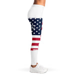 Grunge Flag Of USA Print Women's Leggings