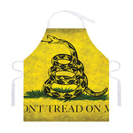 Grunge Gadsden Flag Print Adjustable Apron