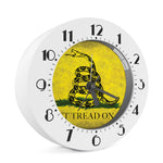 Grunge Gadsden Flag Print Alarm Clock