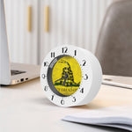 Grunge Gadsden Flag Print Alarm Clock