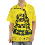 Grunge Gadsden Flag Print Aloha Shirt