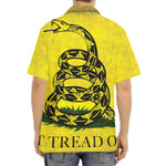 Grunge Gadsden Flag Print Aloha Shirt