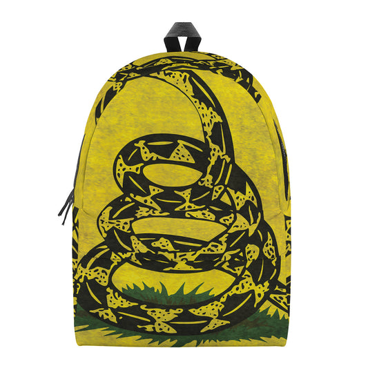 Grunge Gadsden Flag Print Backpack