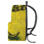 Grunge Gadsden Flag Print Backpack