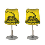 Grunge Gadsden Flag Print Bar Stool Covers