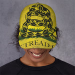 Grunge Gadsden Flag Print Baseball Cap