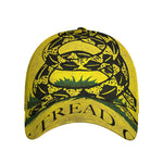 Grunge Gadsden Flag Print Baseball Cap