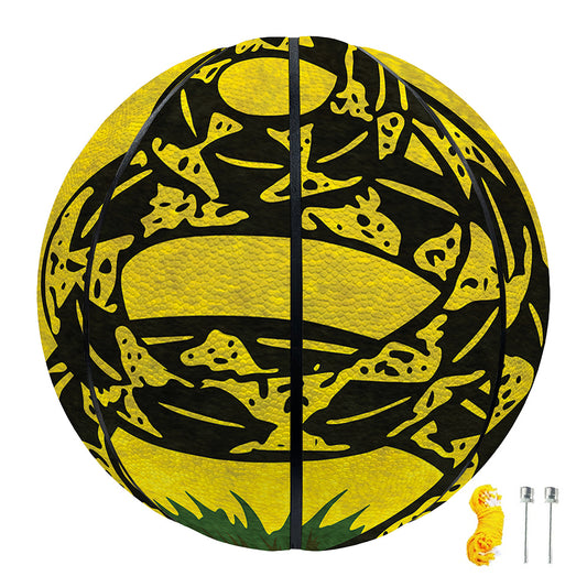 Grunge Gadsden Flag Print Basketball