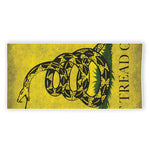 Grunge Gadsden Flag Print Beach Towel