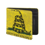 Grunge Gadsden Flag Print Bifold Wallet