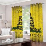Grunge Gadsden Flag Print Blackout Grommet Curtains