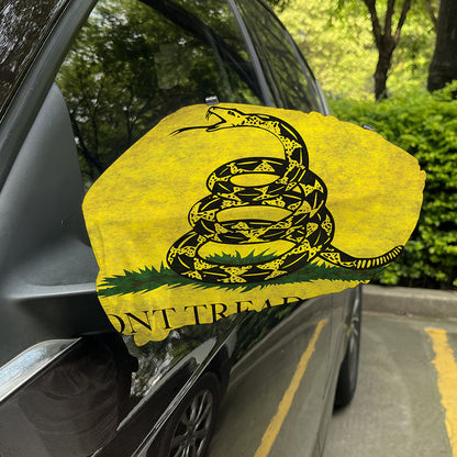Grunge Gadsden Flag Print Car Side Mirror Covers