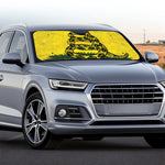 Grunge Gadsden Flag Print Car Windshield Sun Shade