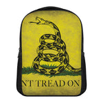 Grunge Gadsden Flag Print Casual Backpack