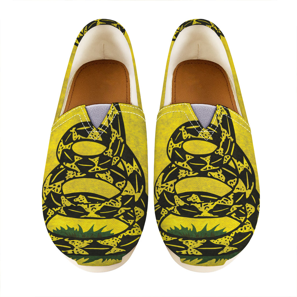 Grunge Gadsden Flag Print Casual Shoes