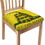 Grunge Gadsden Flag Print Chair Cushion Cover
