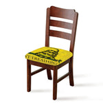 Grunge Gadsden Flag Print Chair Cushion Cover