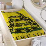 Grunge Gadsden Flag Print Changing Pad Cover