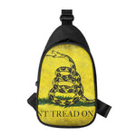 Grunge Gadsden Flag Print Chest Bag