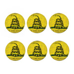 Grunge Gadsden Flag Print Coaster Set