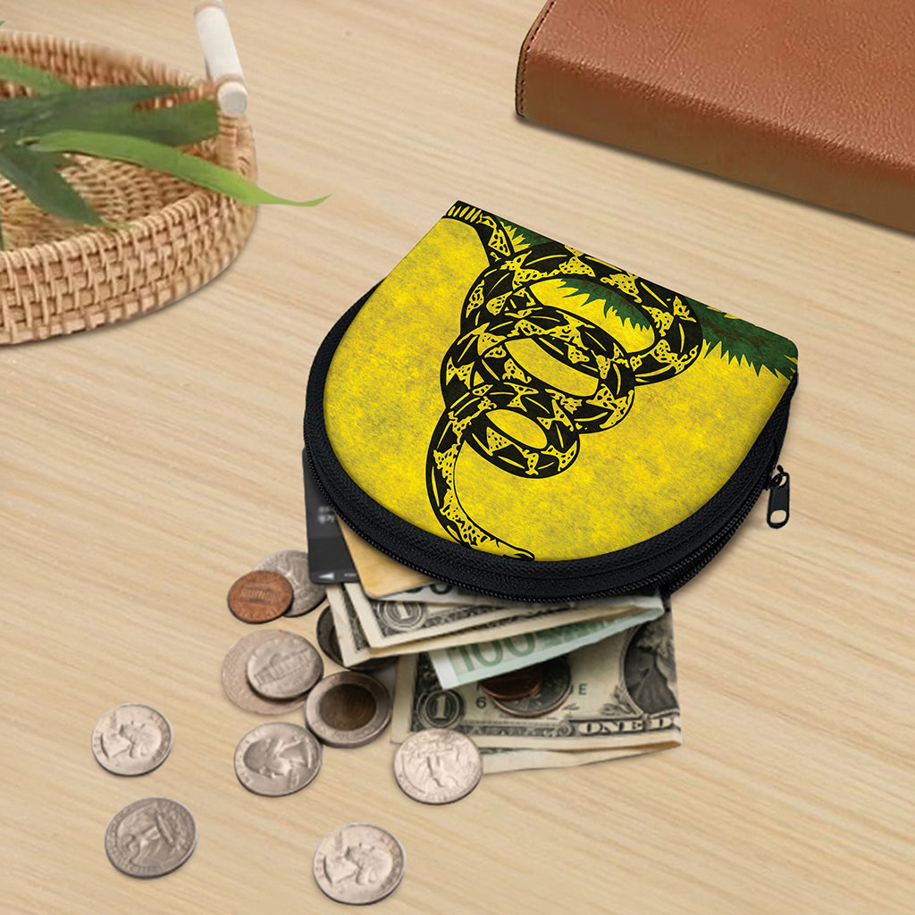 Grunge Gadsden Flag Print Coin Purse