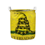 Grunge Gadsden Flag Print Collapsible Laundry Basket
