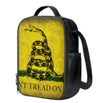Grunge Gadsden Flag Print Crossbody Lunch Bag