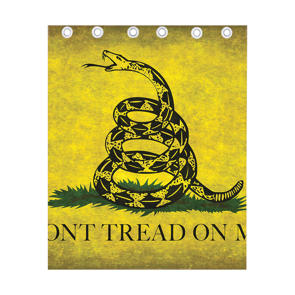 Grunge Gadsden Flag Print Curtain