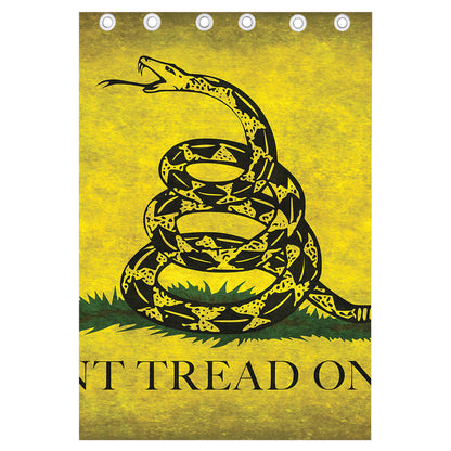 Grunge Gadsden Flag Print Curtain