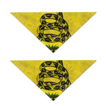 Grunge Gadsden Flag Print Dog Bandana
