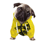 Grunge Gadsden Flag Print Dog Zip Up Hoodie