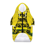 Grunge Gadsden Flag Print Dog Zip Up Hoodie