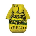 Grunge Gadsden Flag Print Dog Zip Up Hoodie