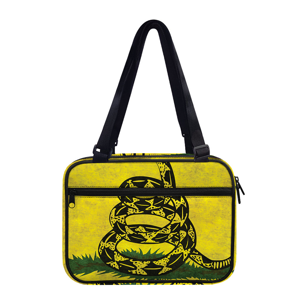 Grunge Gadsden Flag Print Double Strap Bible Bag