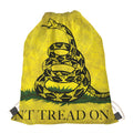 Grunge Gadsden Flag Print Drawstring Bag