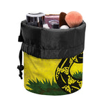 Grunge Gadsden Flag Print Drawstring Makeup Bag