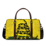 Grunge Gadsden Flag Print Duffle Bag