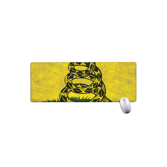 Grunge Gadsden Flag Print Extended Mouse Pad