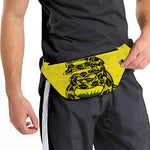 Grunge Gadsden Flag Print Fanny Pack