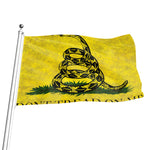 Grunge Gadsden Flag Print Flag