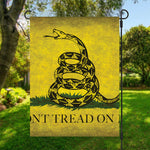Grunge Gadsden Flag Print Garden Flag