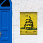 Grunge Gadsden Flag Print Garden Flag