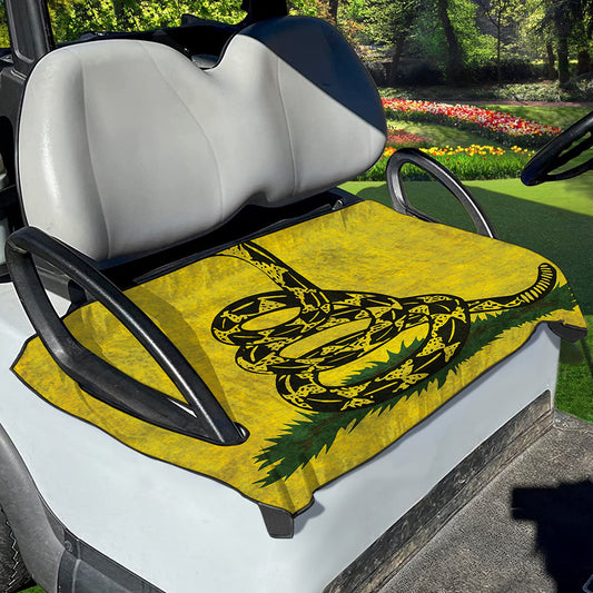Grunge Gadsden Flag Print Golf Cart Seat Cover