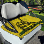 Grunge Gadsden Flag Print Golf Cart Seat Cover