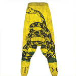 Grunge Gadsden Flag Print Hammer Pants