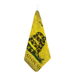 Grunge Gadsden Flag Print Hand Towel