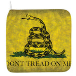 Grunge Gadsden Flag Print Hand Towel
