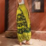 Grunge Gadsden Flag Print Harem Pants