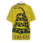 Grunge Gadsden Flag Print Hawaiian Shirt
